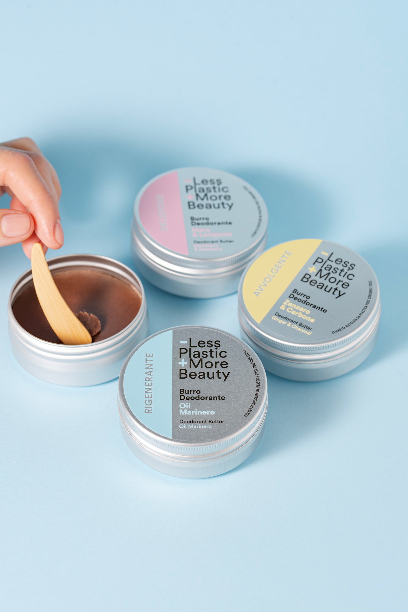 Burro Deodorante Esotico Pera e Mango con spatolina in Bambù