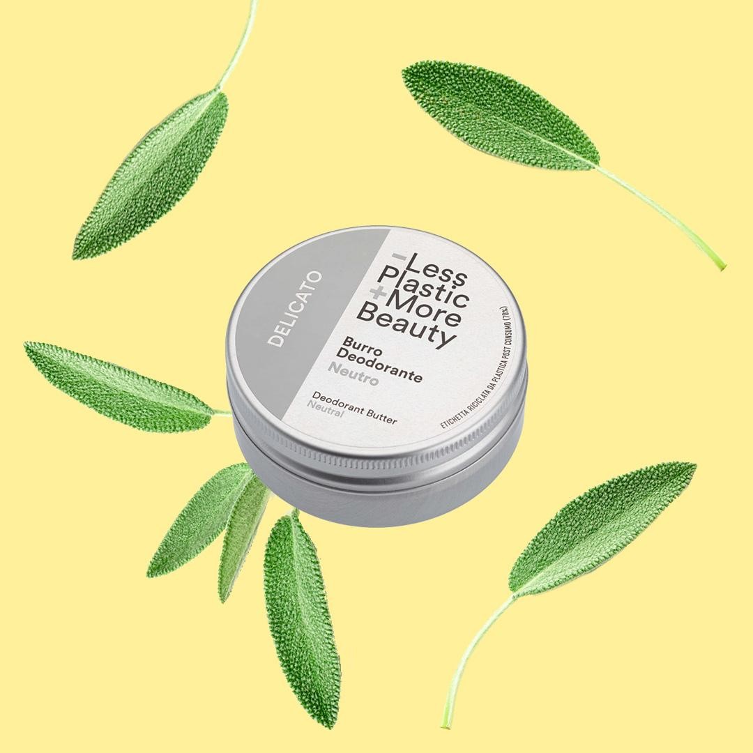 Burro Deodorante Delicato Neutro con spatolina in Bambù