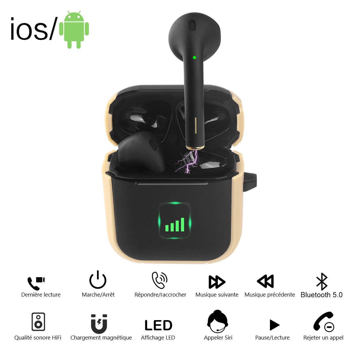 Auricolari Bluetooth Senza Fili - Oro