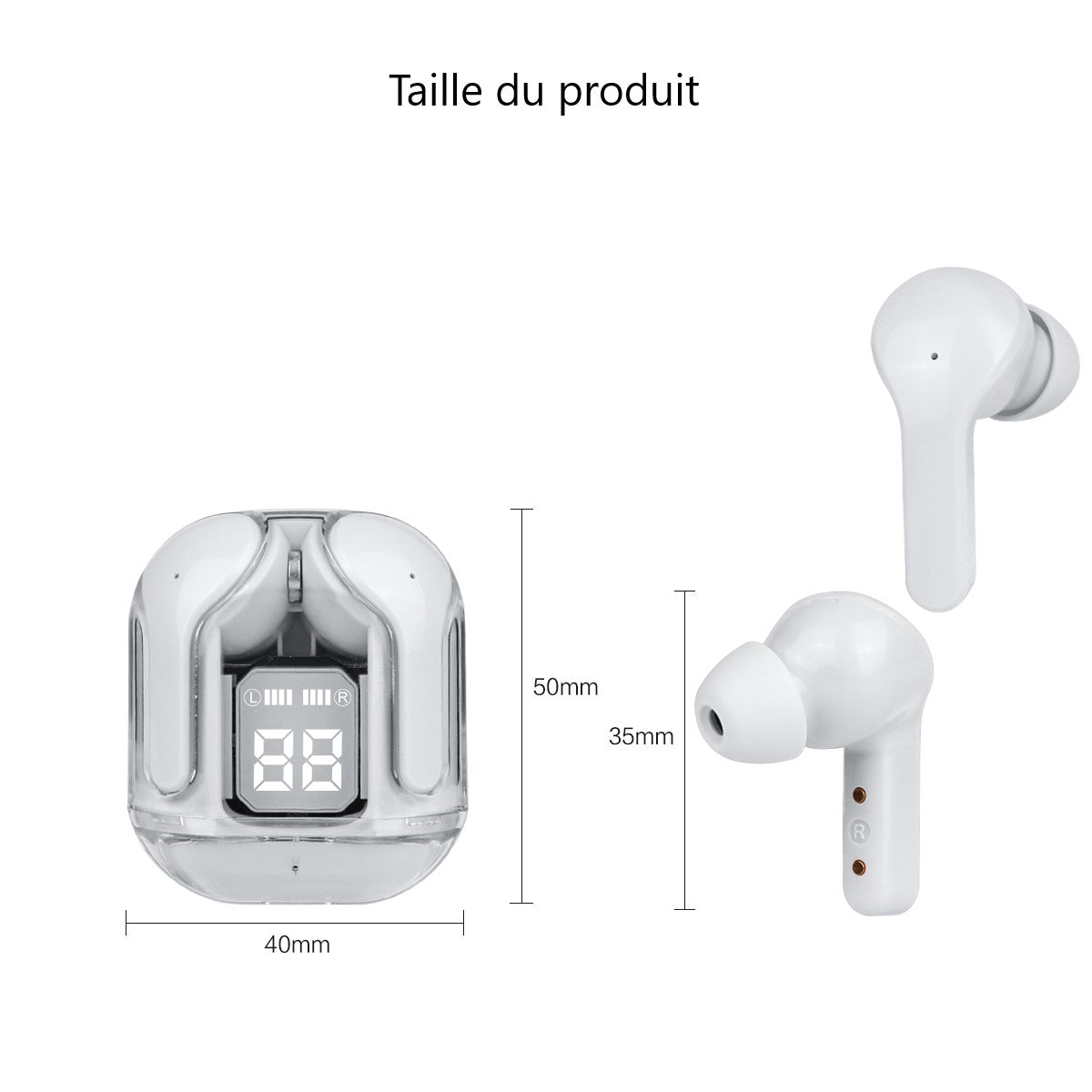 Auricolari Bluetooth Senza Fili - Bianco