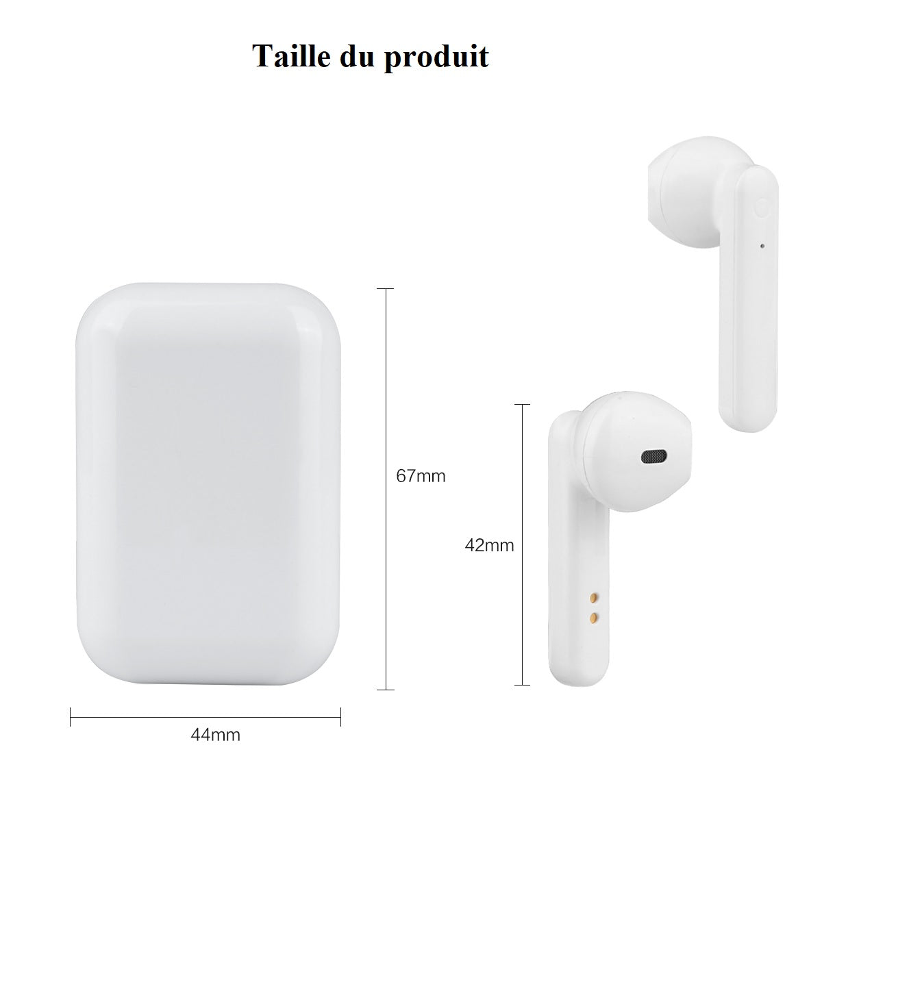 Auricolari Tattili Bluetooth V5.0+Edr - Bianco