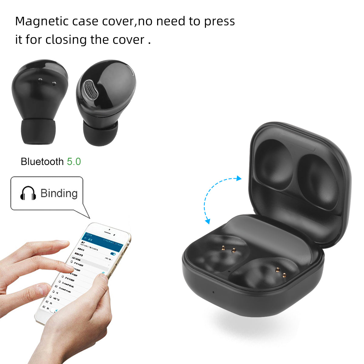 Auricolari Bluetooth Senza Fili - Nero