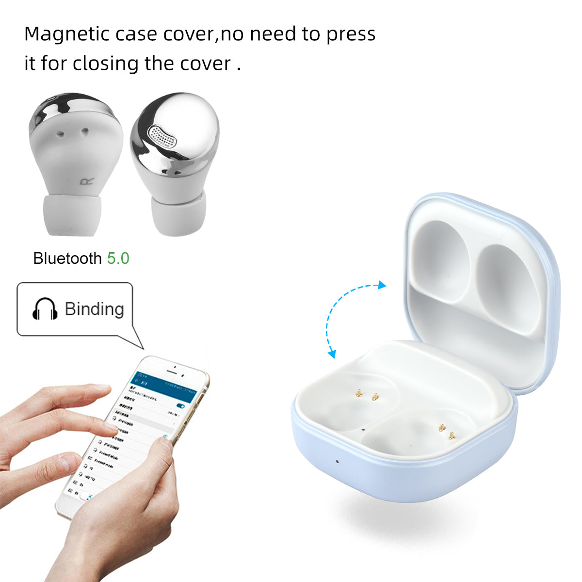 Auricolari Bluetooth Senza Fili - Argento