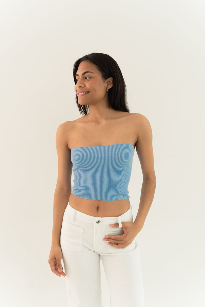 Top blu Inés