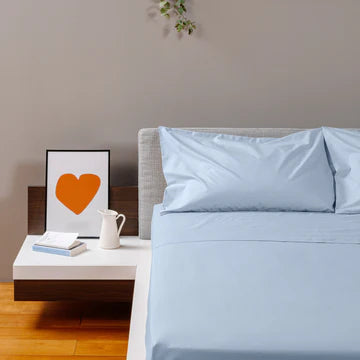 Lenzuolo sopra Cotone - Azzurro Fiordaliso