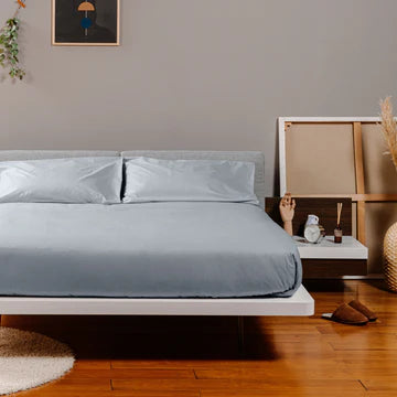 Completo Copripiumino Cotone - Grigio Perla