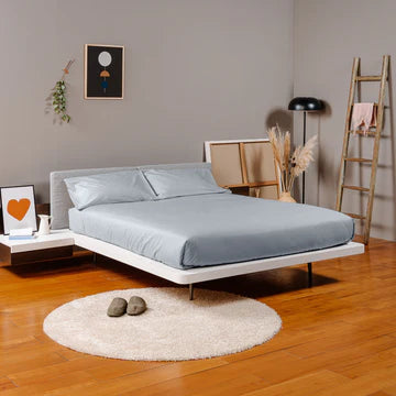 Completo Copripiumino Cotone - Grigio Perla