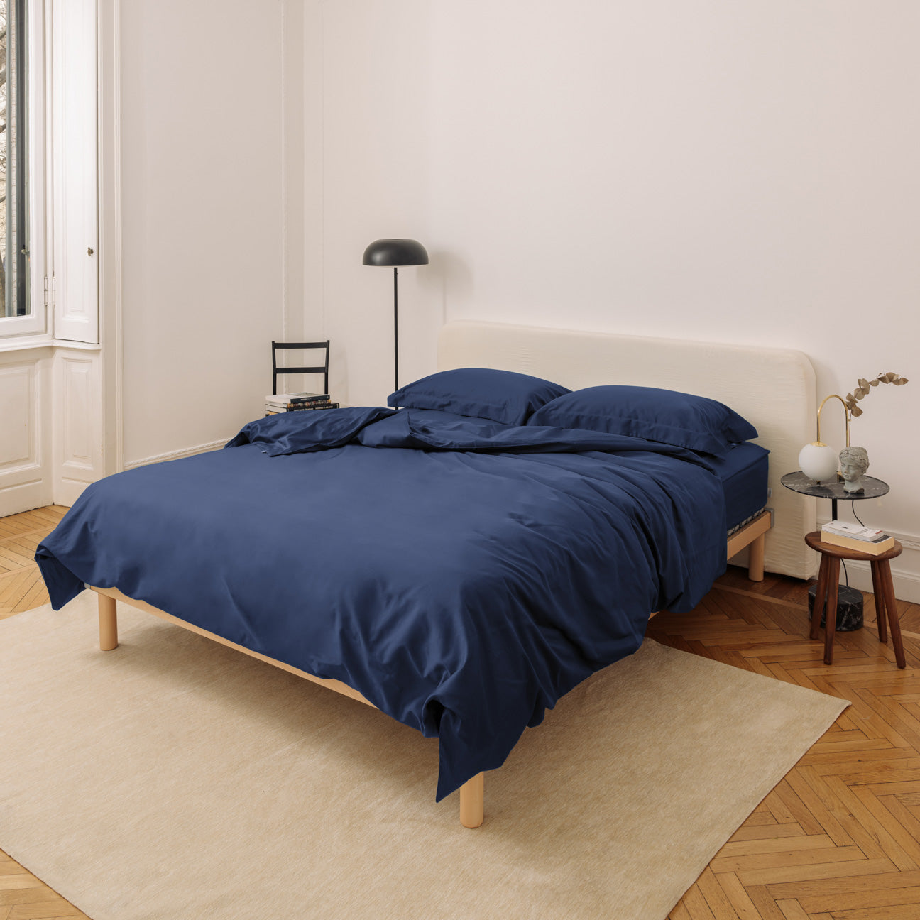 Copripiumino Raso Blu notte