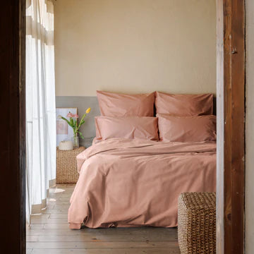 Copripiumino Percalle - Rosa Antico