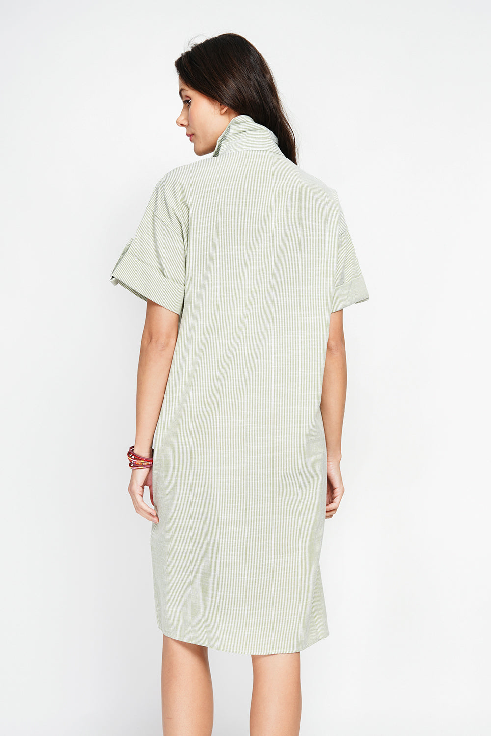 Abito In Camicia Verde - Jardin du Lin