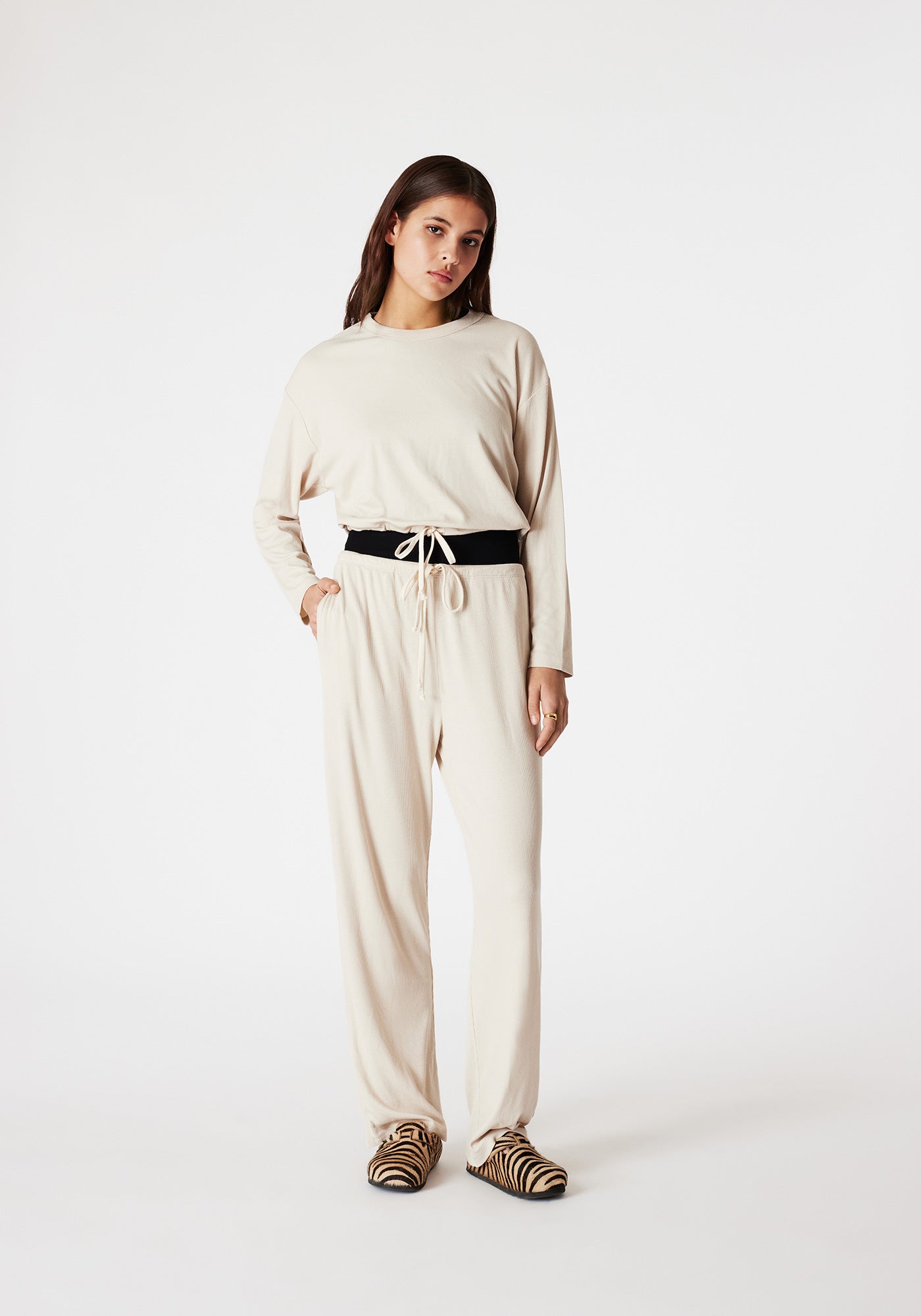 ELISE Beige Pantalon