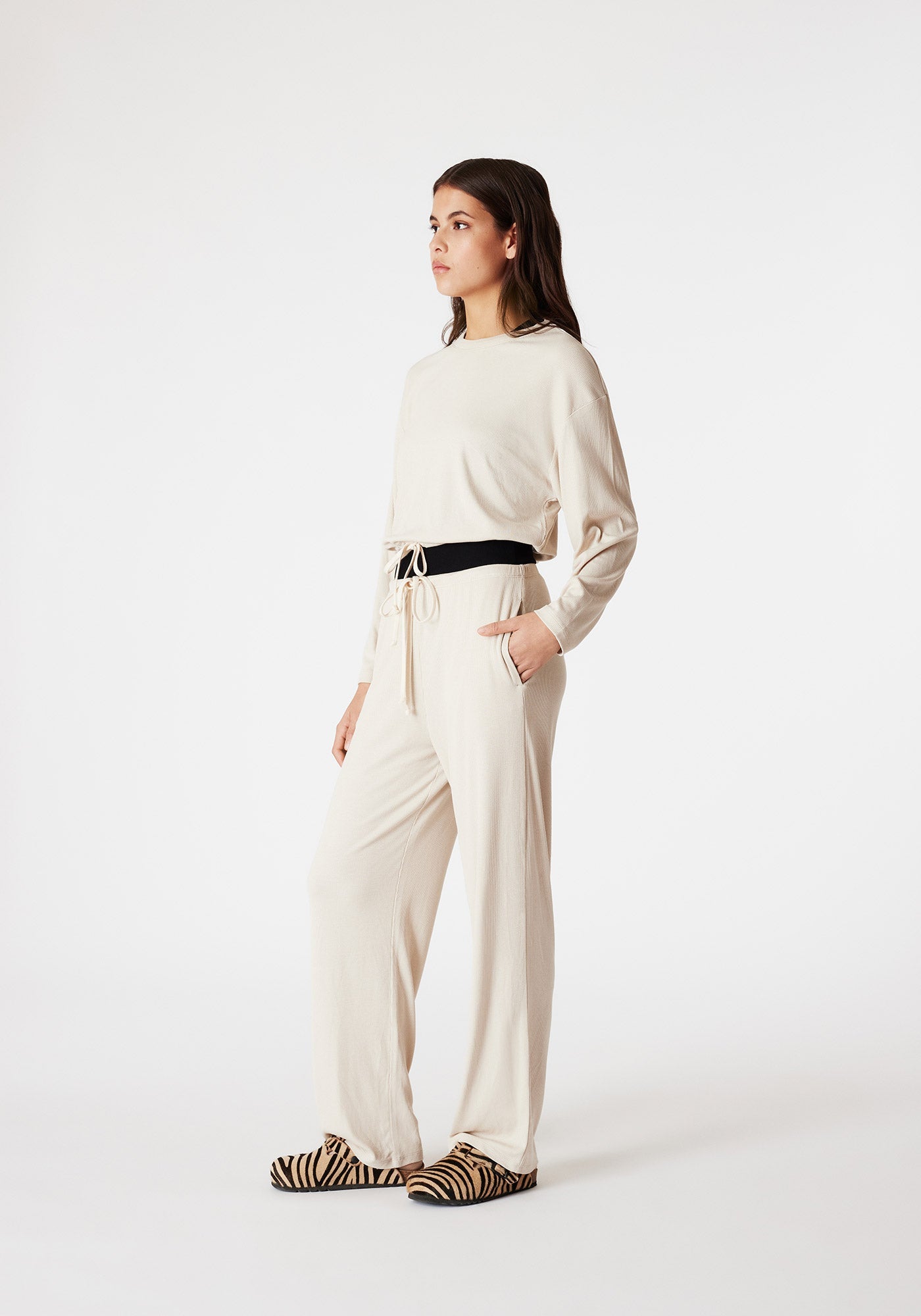 ELISE Beige Pantalon