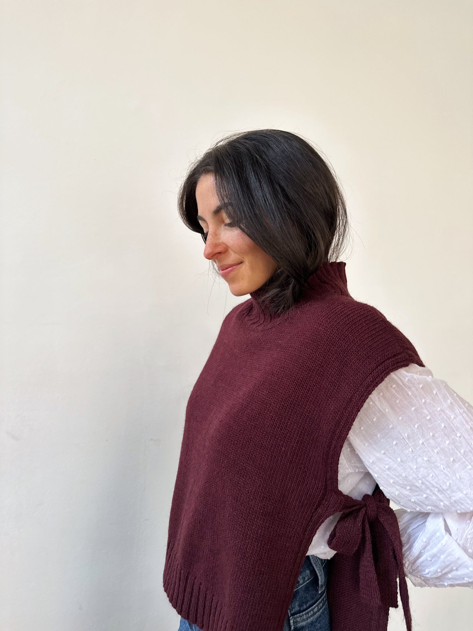 Gilet Julieta Borgogna