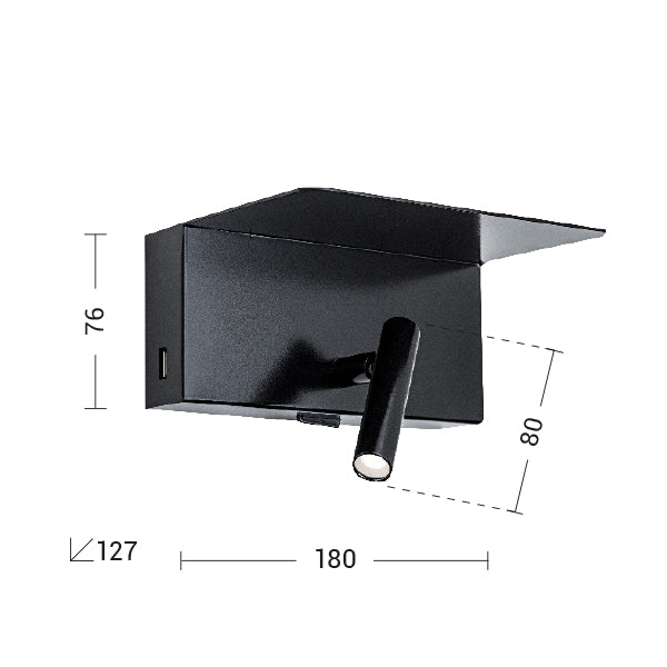 Lampada da parete Led Usb Bianco FRINGE - Bianco