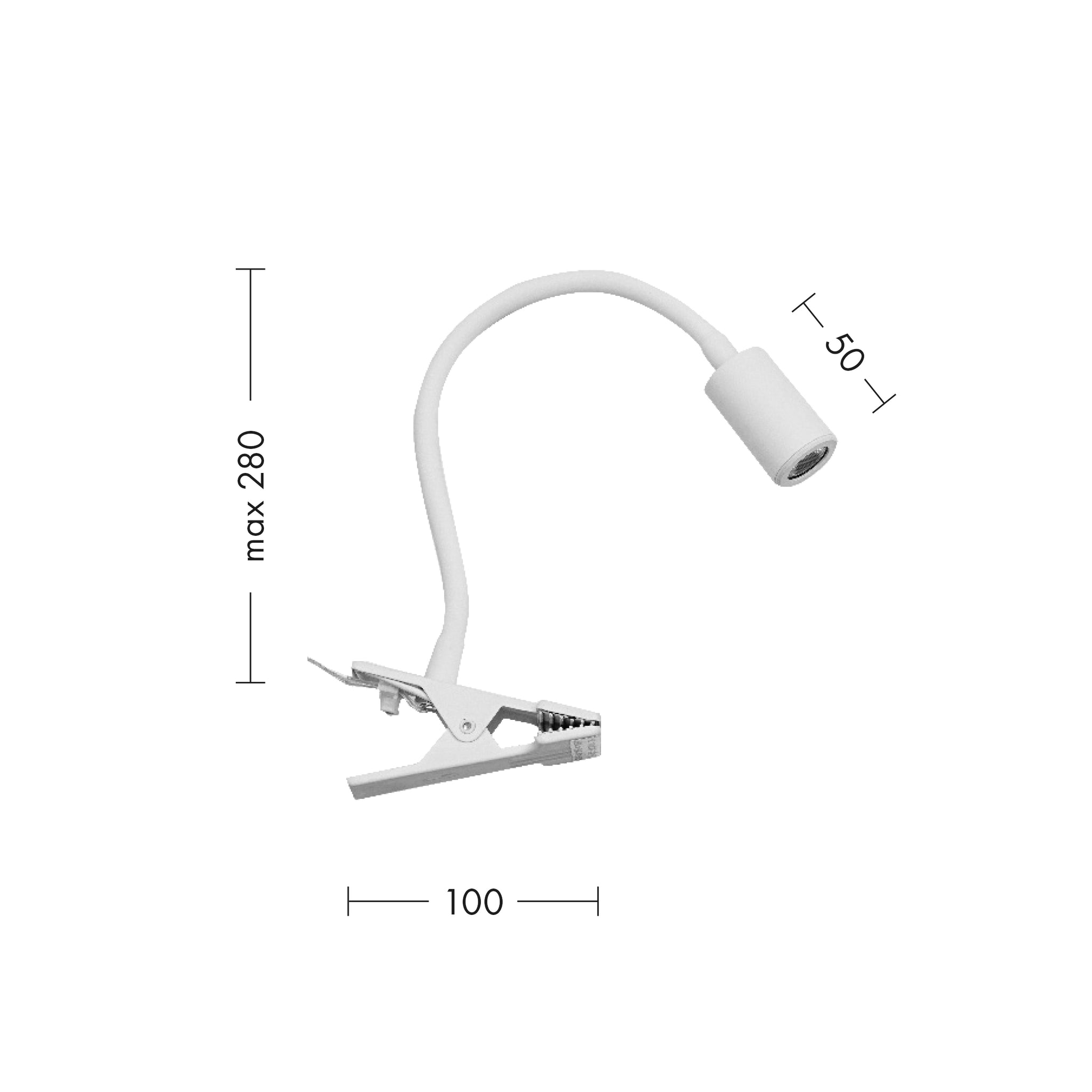 Lampada Morsetto Led Nero FRINGE - Nero