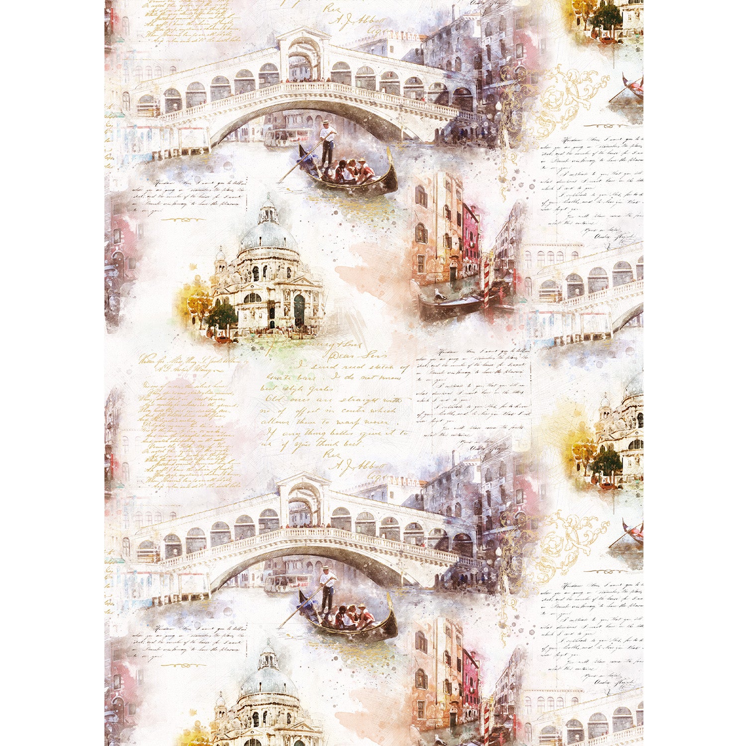 Set carta decorativa Prestige 5 fogli Venice