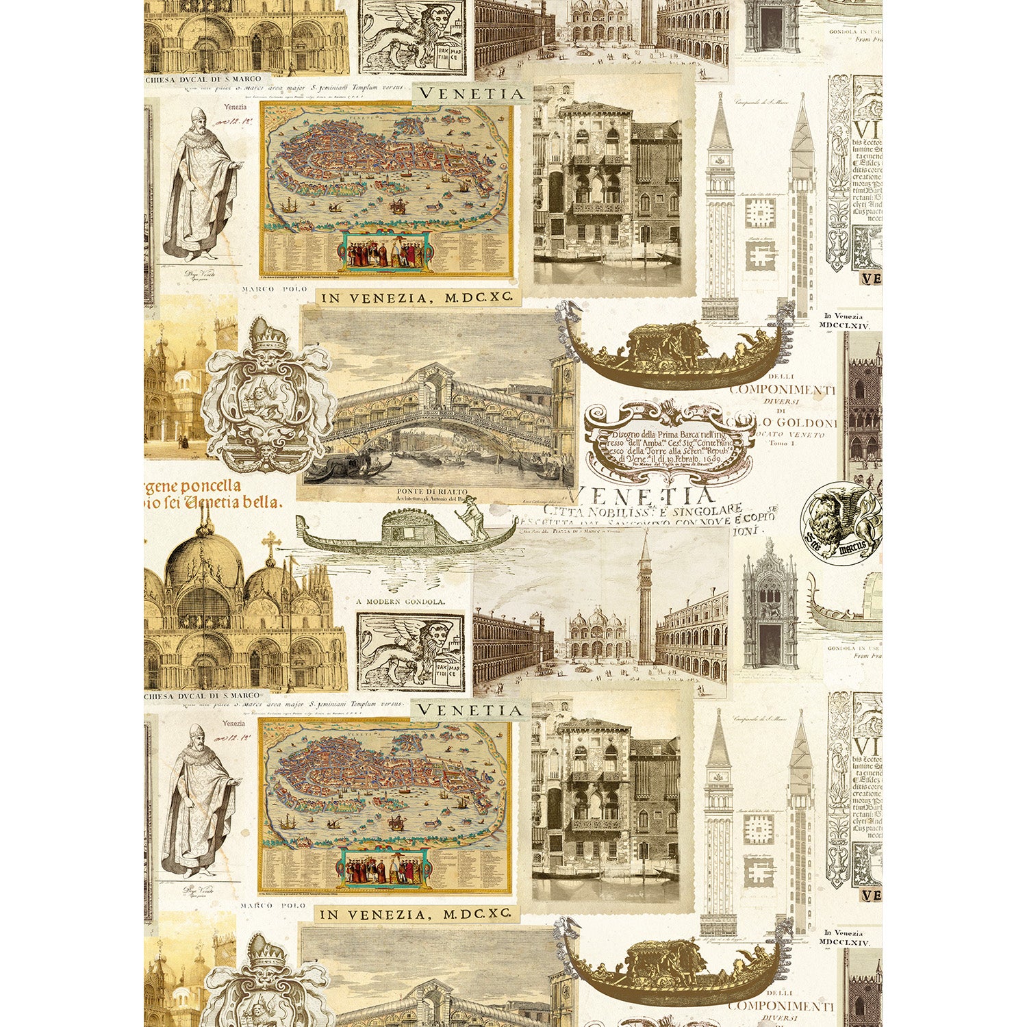 Set carta decorativa Prestige 5 fogli Venice