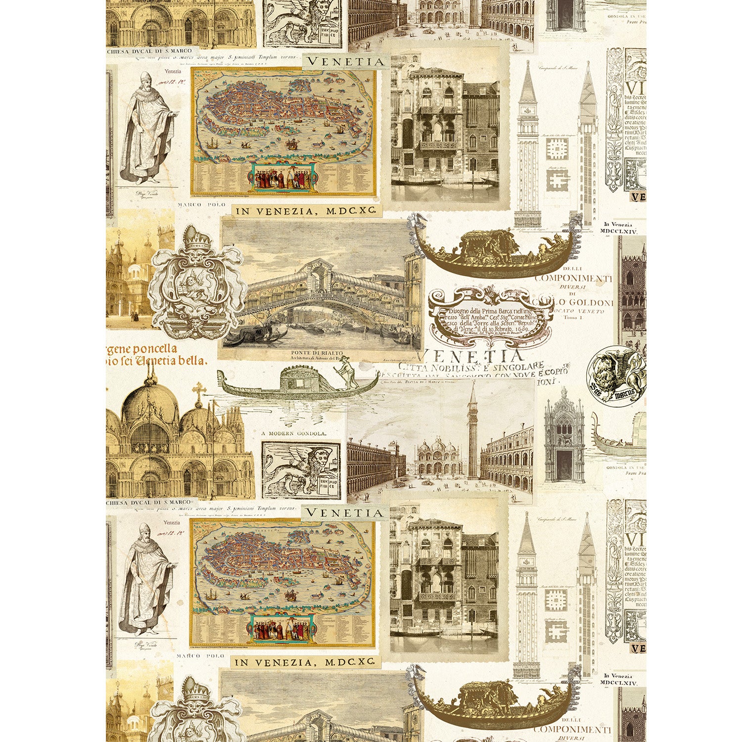 Set carta decorativa Prestige 5 fogli Italy