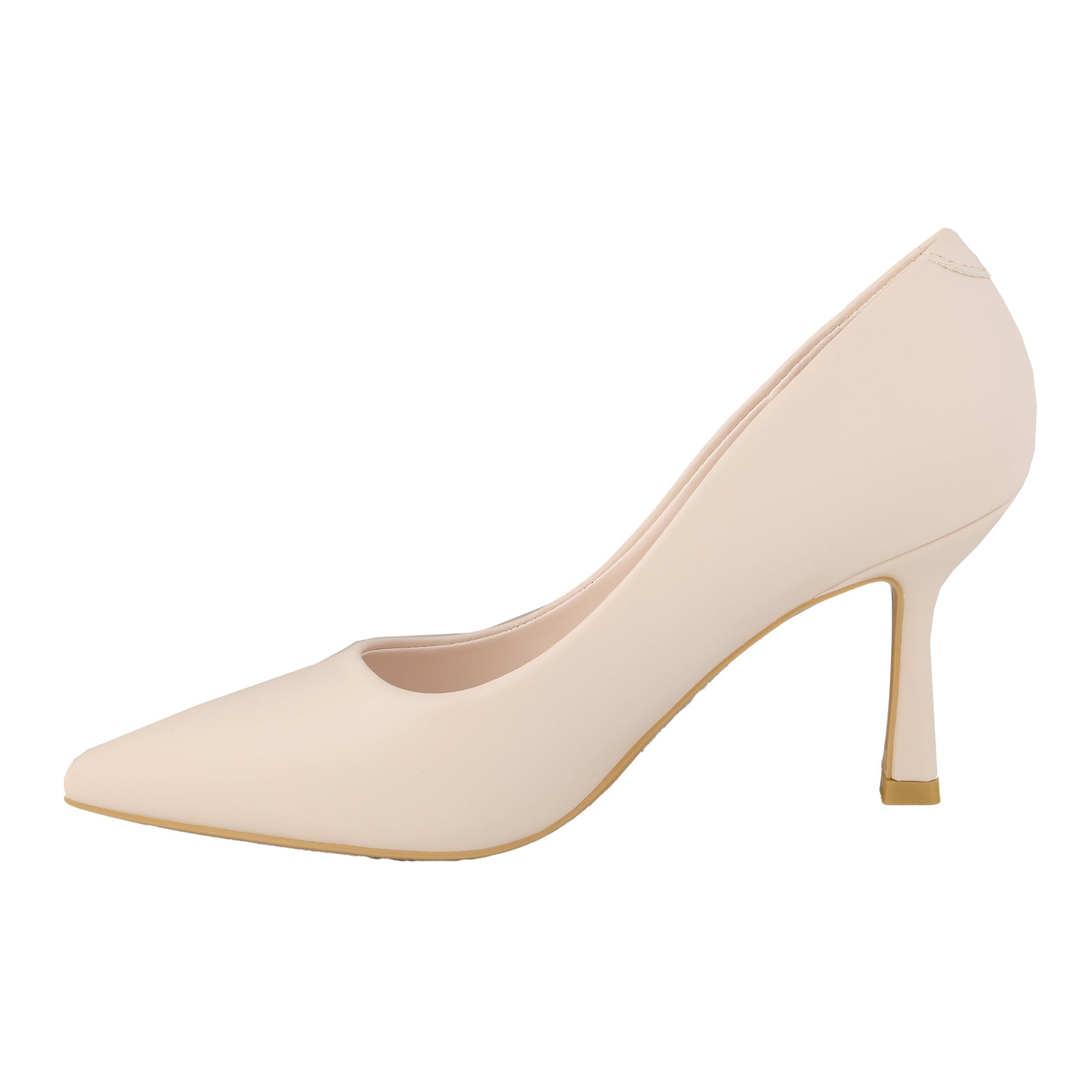 Dècolletè pumps con tacco a rocchetto Beige