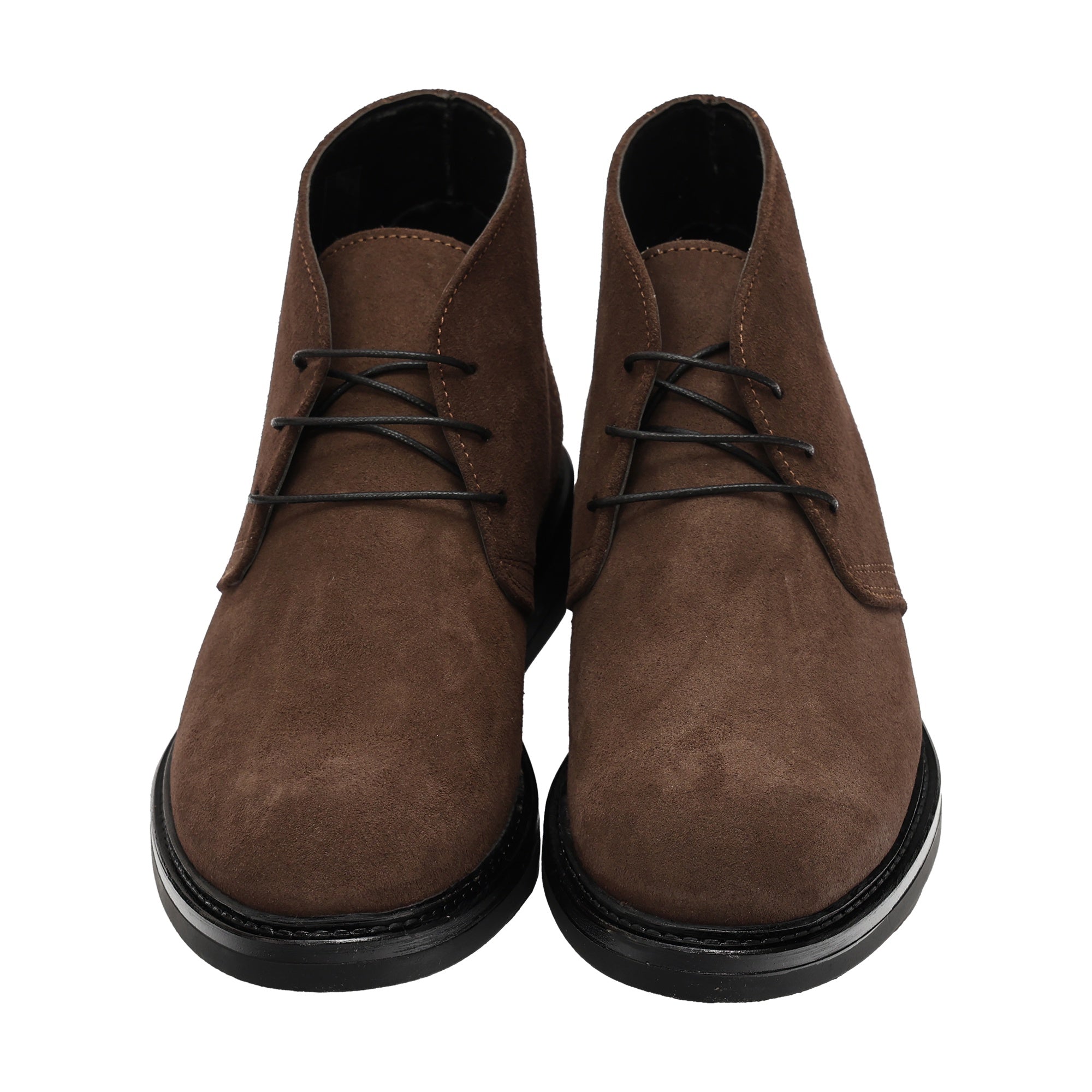 Polacchine stringate in camoscio Testa di moro