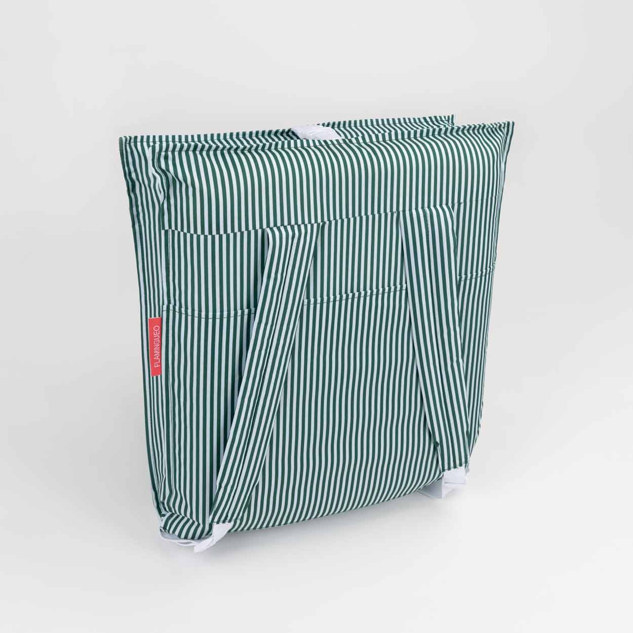 NELSON - Green Folding Beach Seat With 6 Positions - Flamingueo