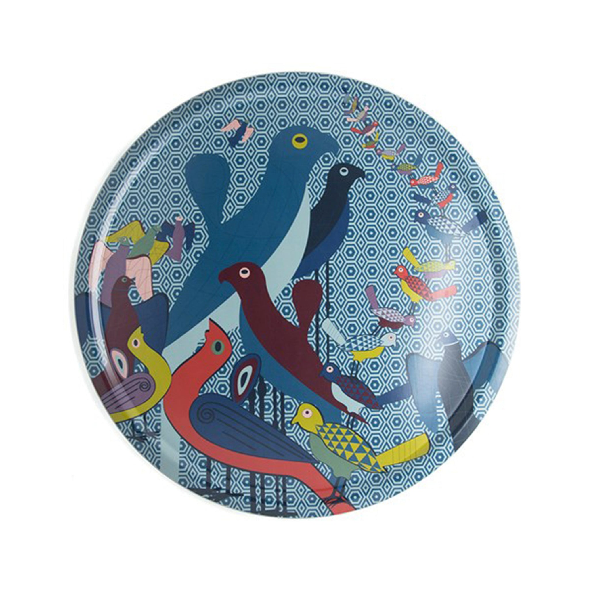 Vassoio Tondo Grande Birds of Paradise Set da  1
