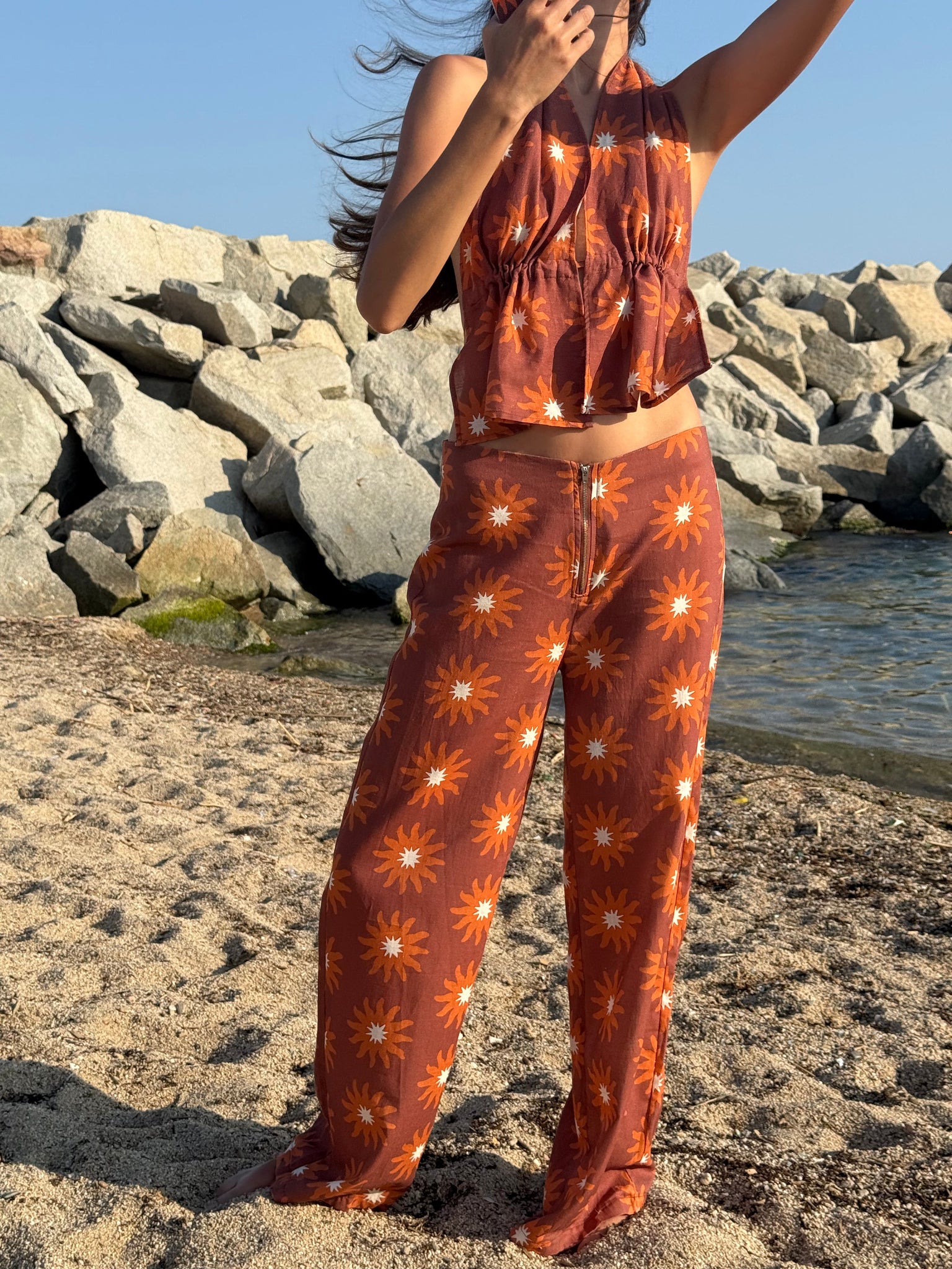 Pantaloni in lino Soleá