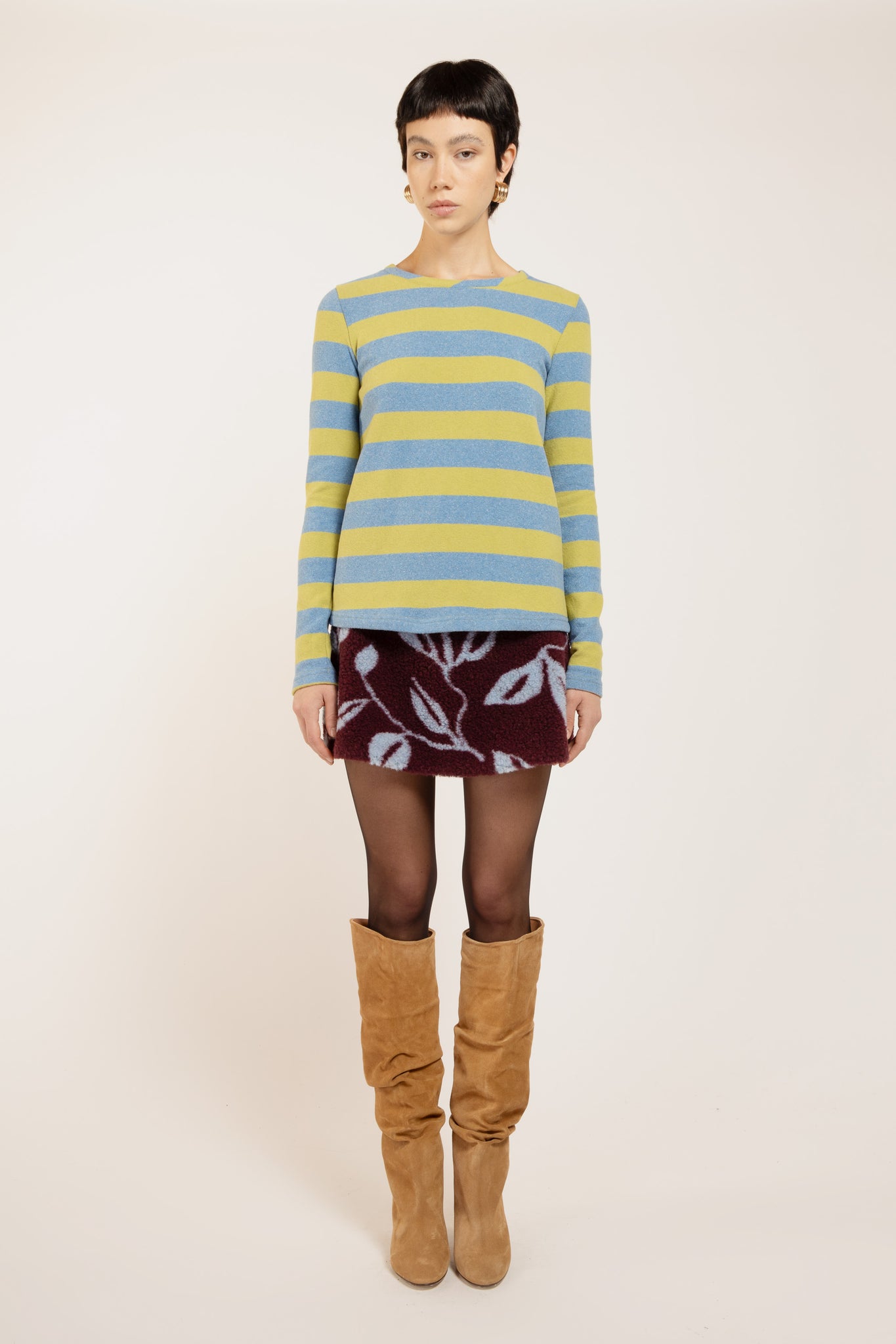 GINEVRA TEDDY FLOWER BORDEAUX/CELESTE