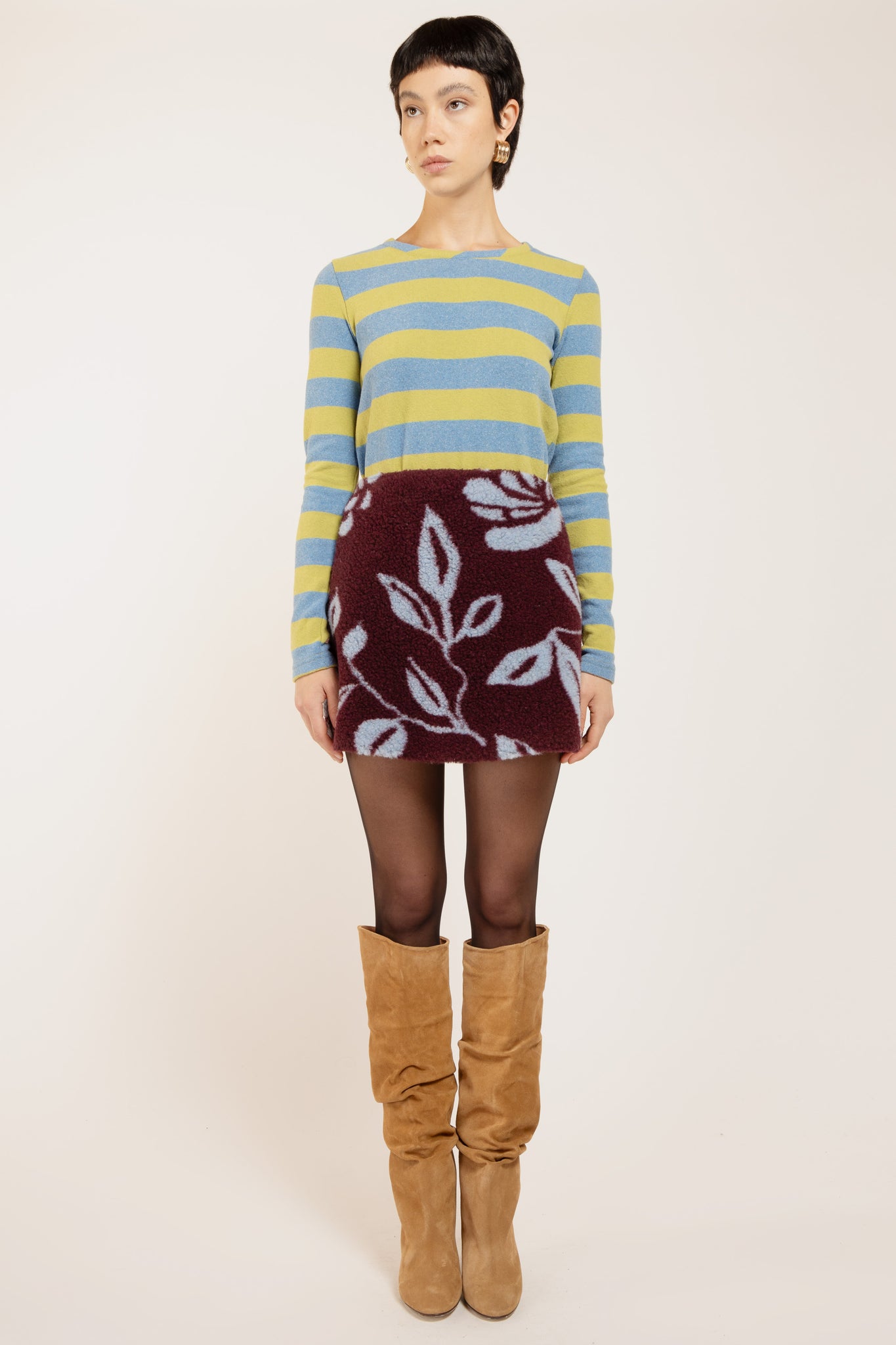 GINEVRA TEDDY FLOWER BORDEAUX/CELESTE