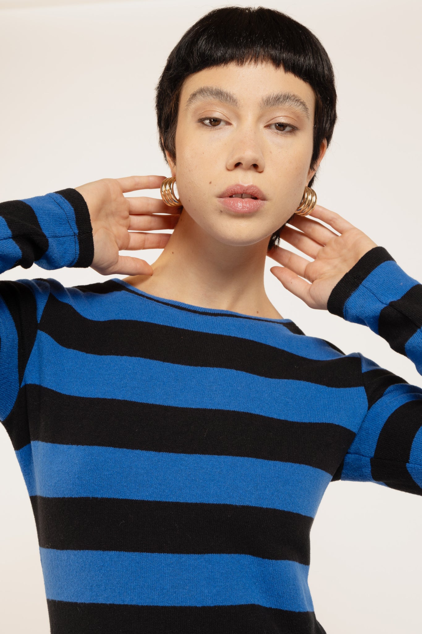 ANTIGUA STRIPES NERO/BLUETTE