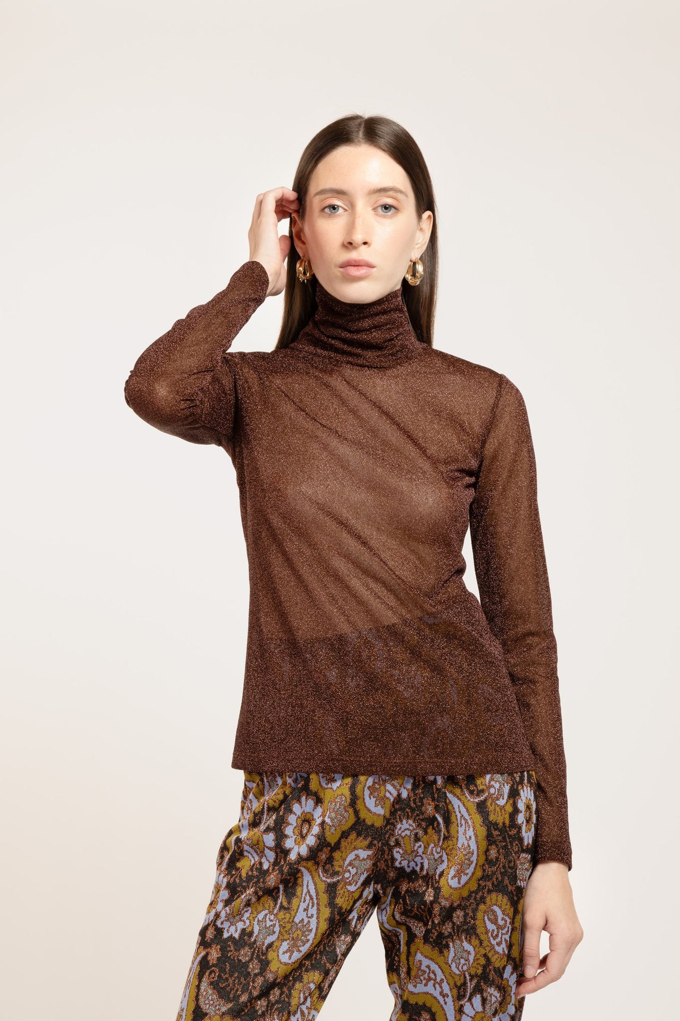 LUPETTO - LUREX MARRONE