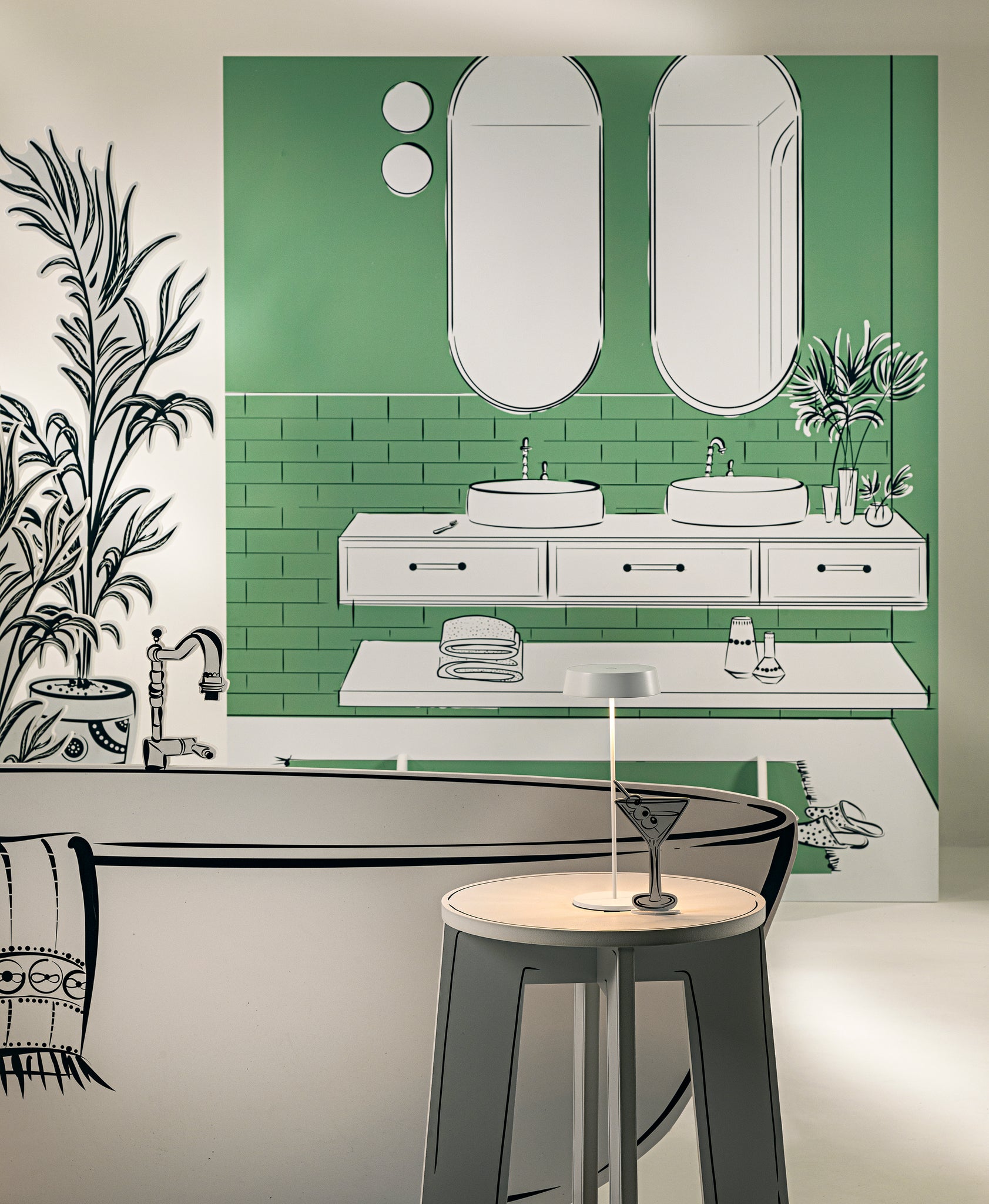 Lampada da tavolo INEMURI - Bianco