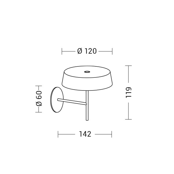 Lampada da parete INEMURI - Antracite