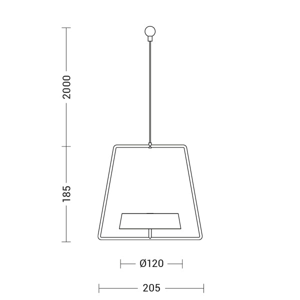 Lampada a sospensione INEMURI - Bianco