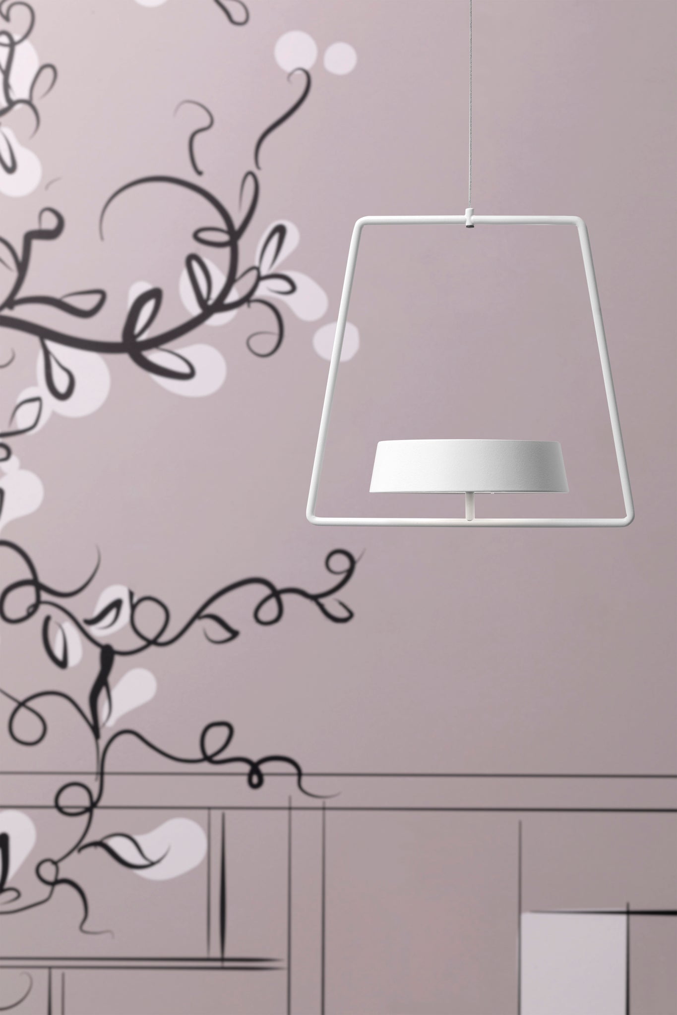 Lampada a sospensione INEMURI Bianco