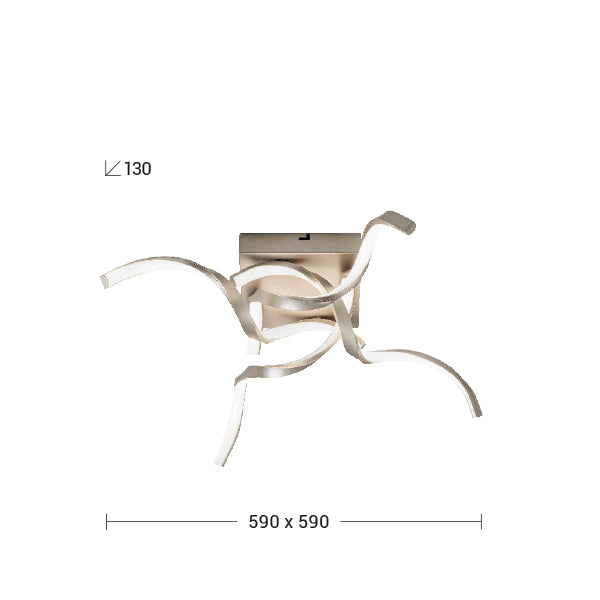 INTRECCIO Plafoniera Led 40W 3K Bianco