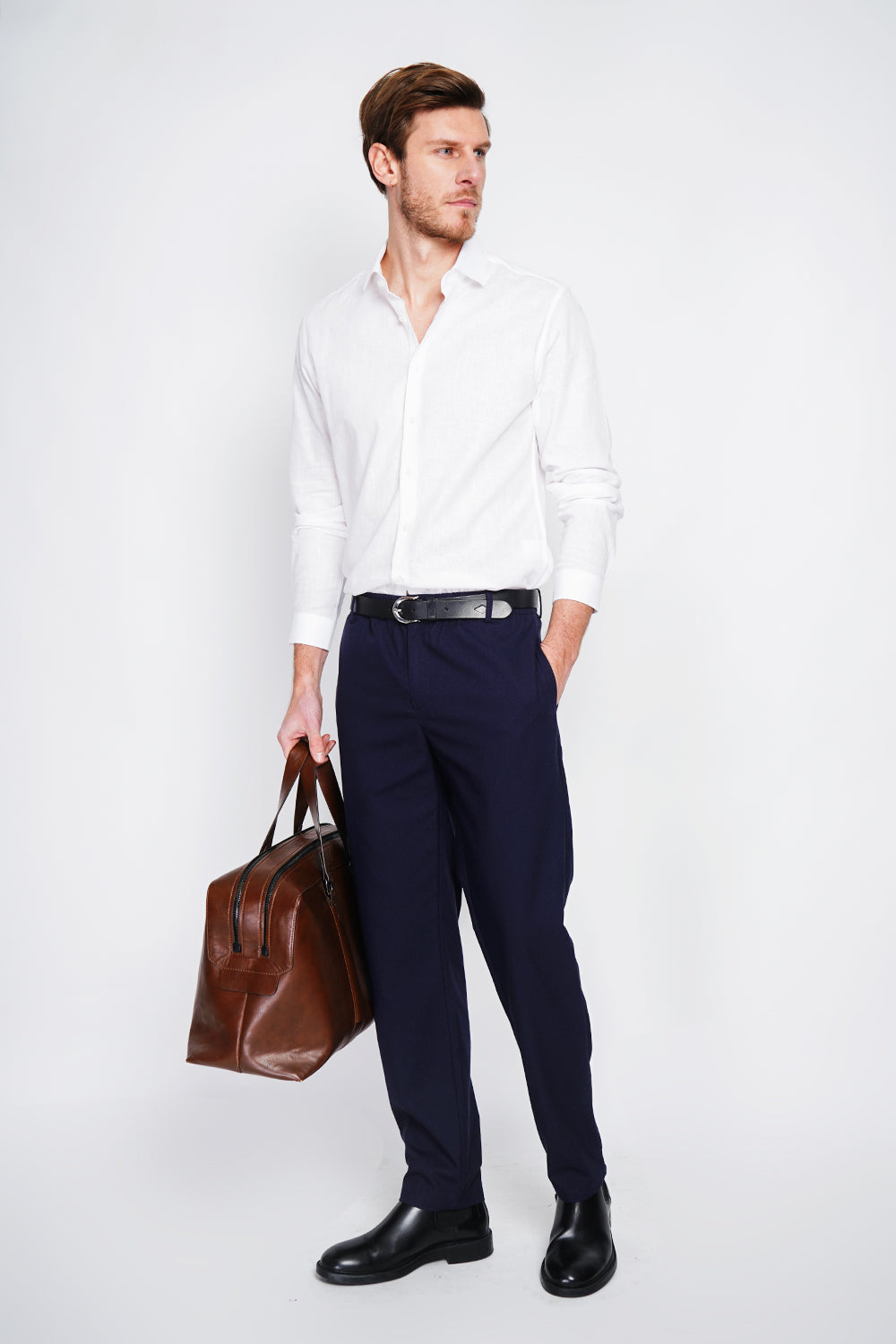 Camicia con collare italiano colore Bianco