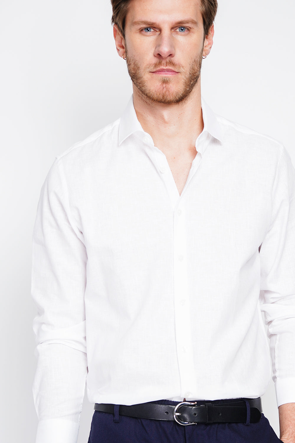 Camicia con collare italiano colore Bianco
