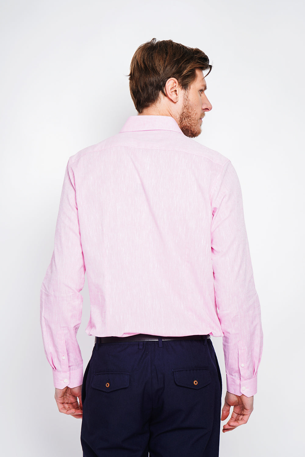 Camicia con collare italiano colore Rosa