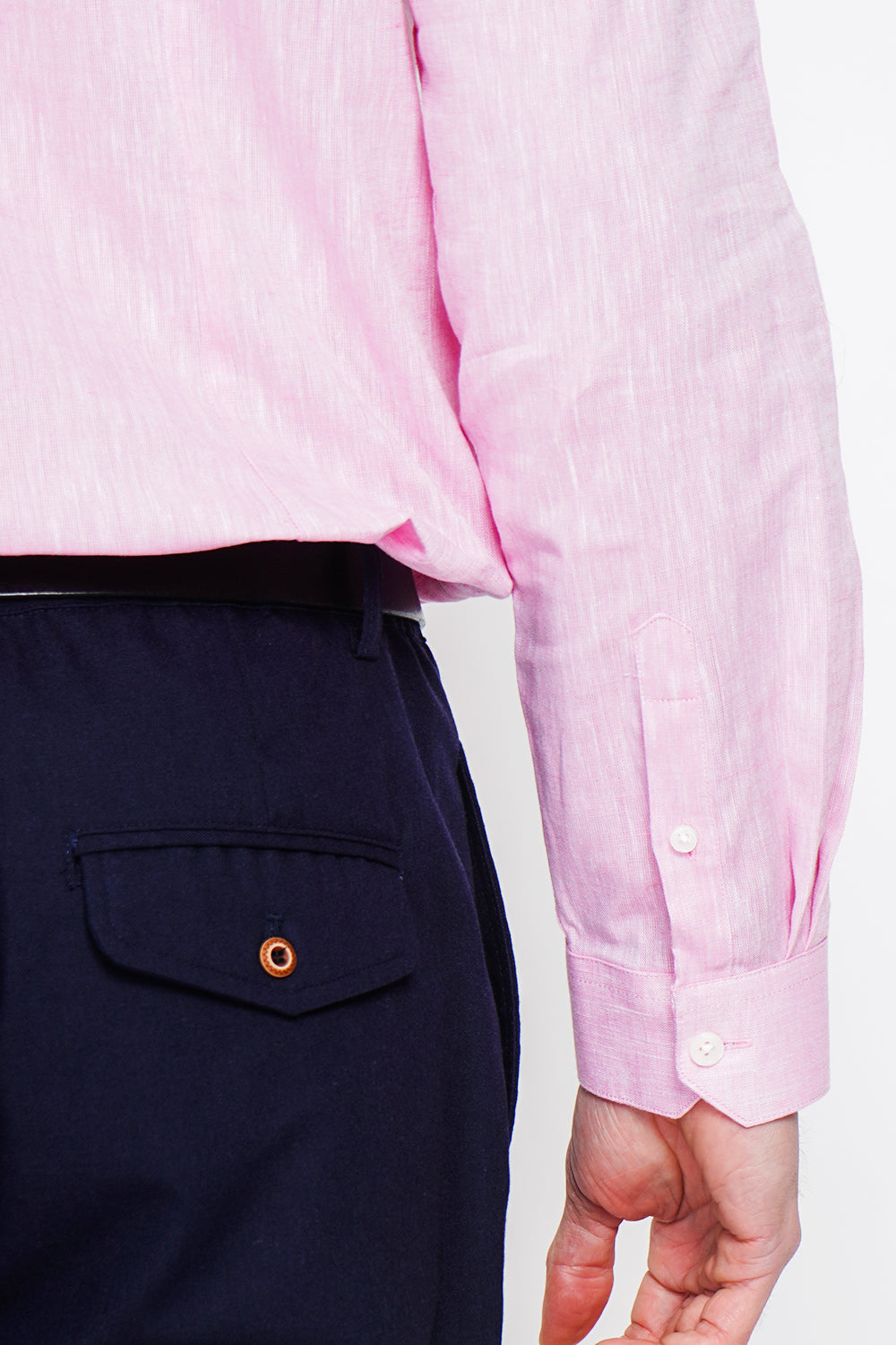 Camicia con collare italiano colore Rosa