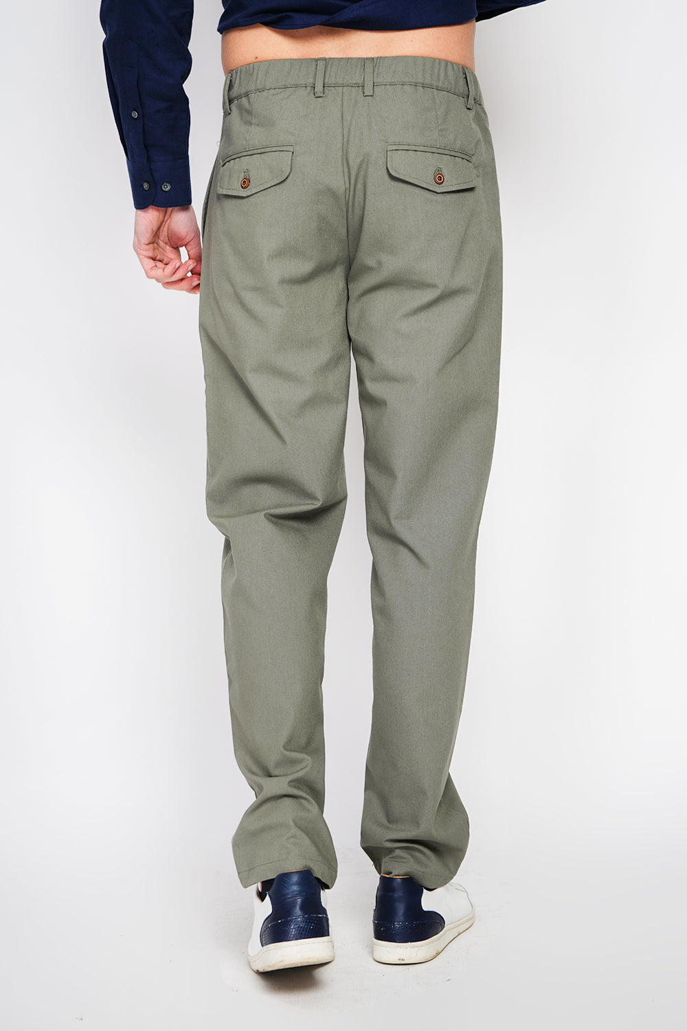 Pantaloni dal taglio dritto KAKI CLAIRE - Secret du Lin