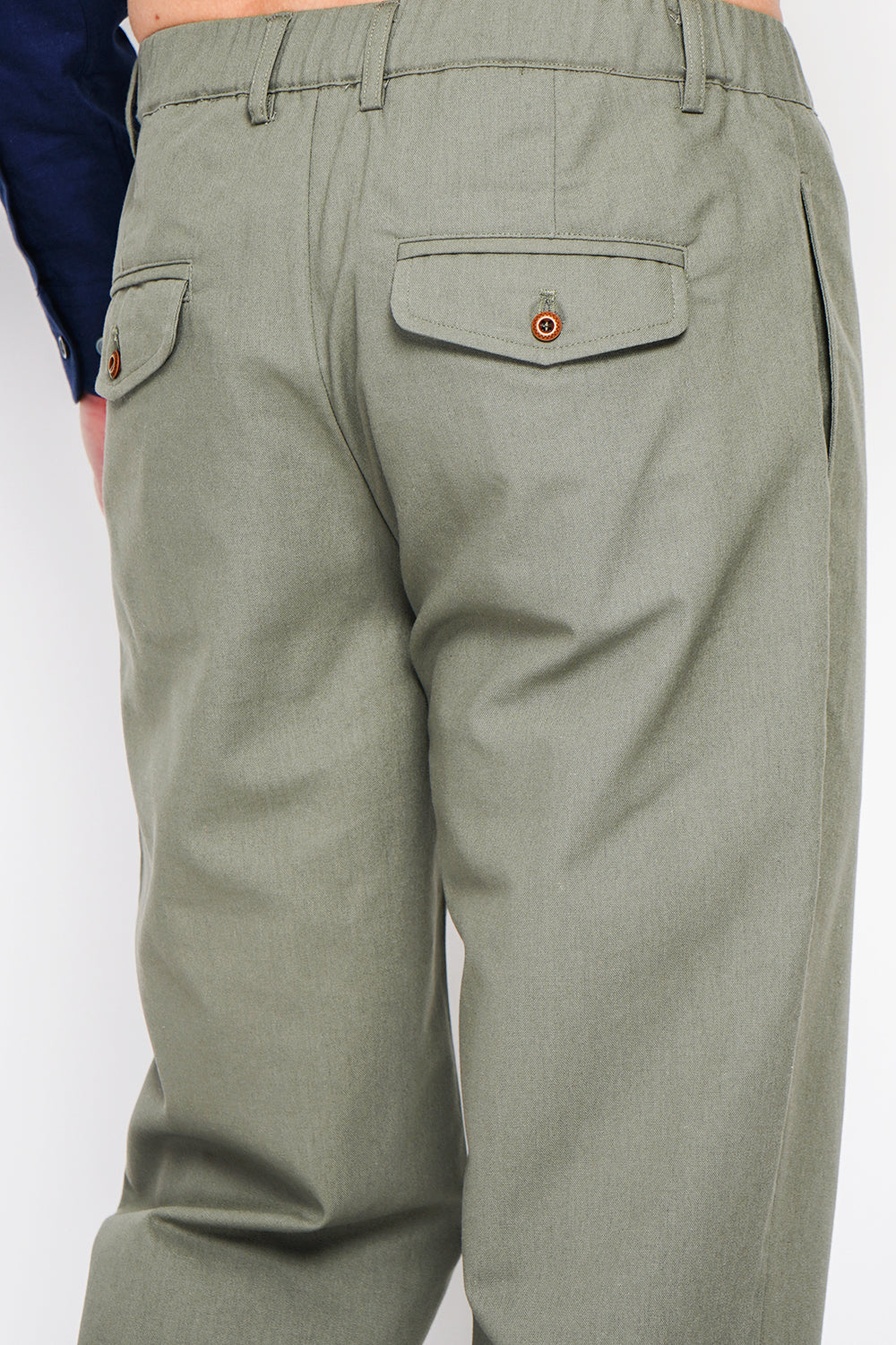Pantaloni dal taglio dritto KAKI CLAIRE - Secret du Lin