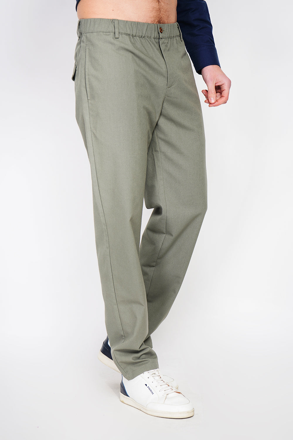Pantaloni dal taglio dritto KAKI CLAIRE - Secret du Lin
