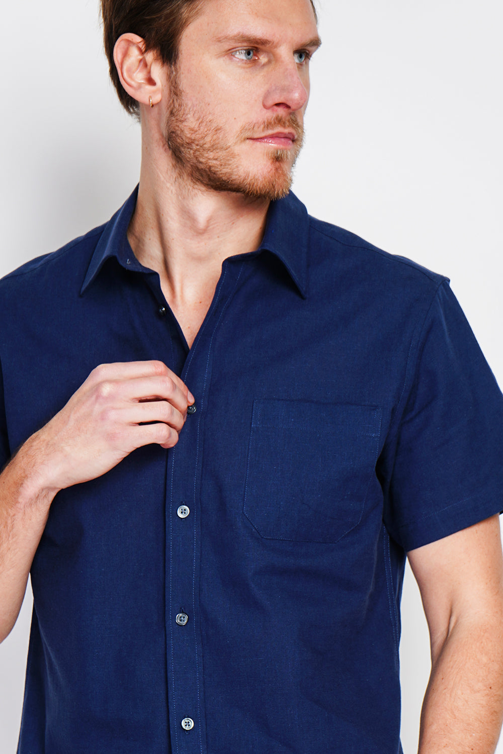 Camicia con tasca Blu Navy