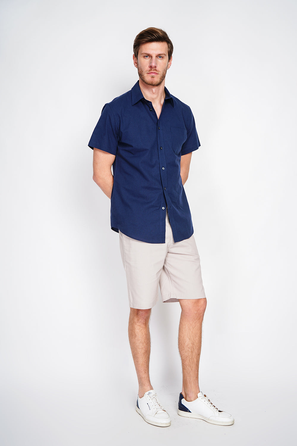 Camicia con tasca Blu Navy