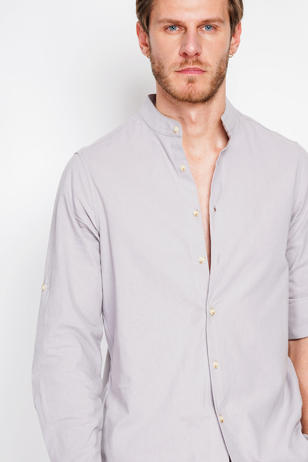 Camicia colore Grigio perla