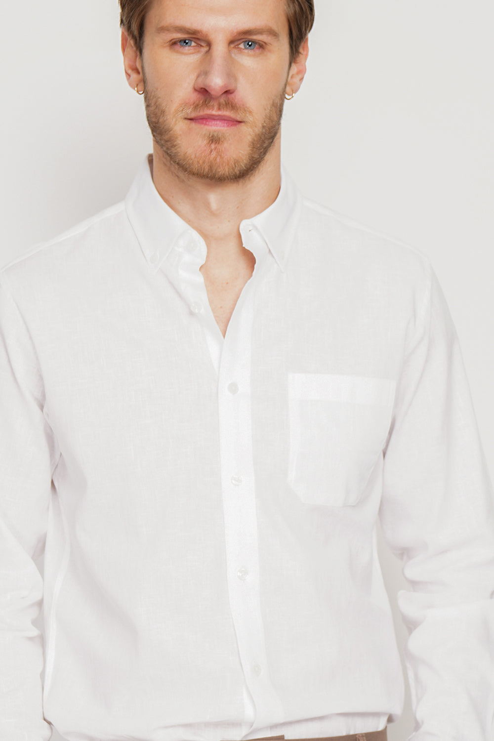 Camicia con taschino classico Bianco