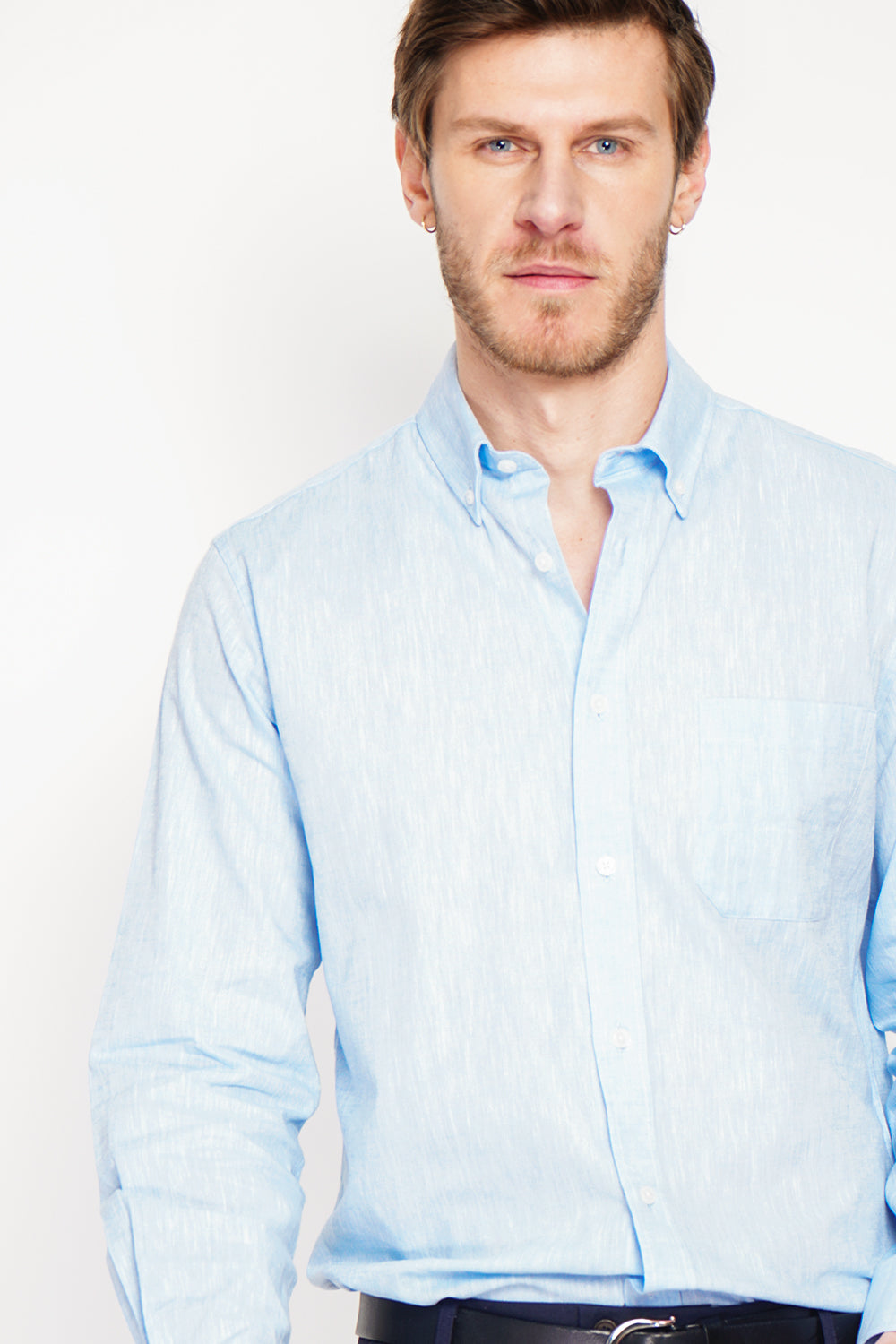 Camicia con taschino classico colore Cielo azzurro