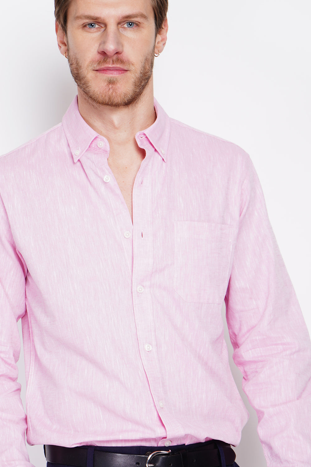Camicia con tasca, classico colore Rosa