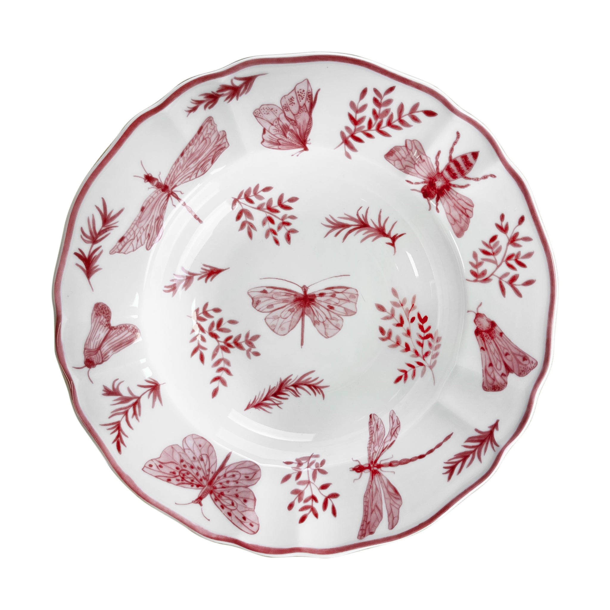 SONIA Set 6 Piatti Fondi Rosa